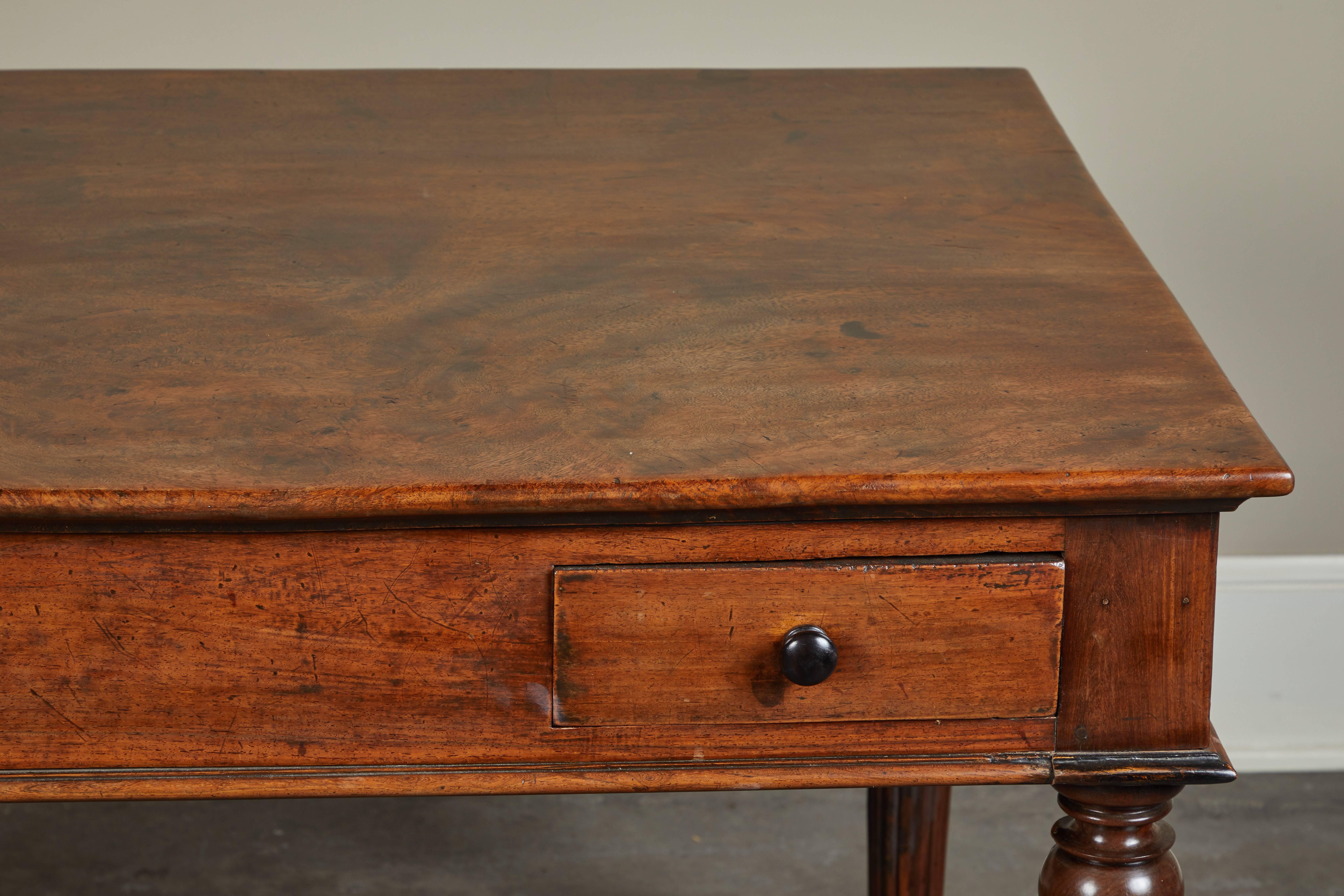 French Colonial Single-Piece Rosewood Top Desk 4