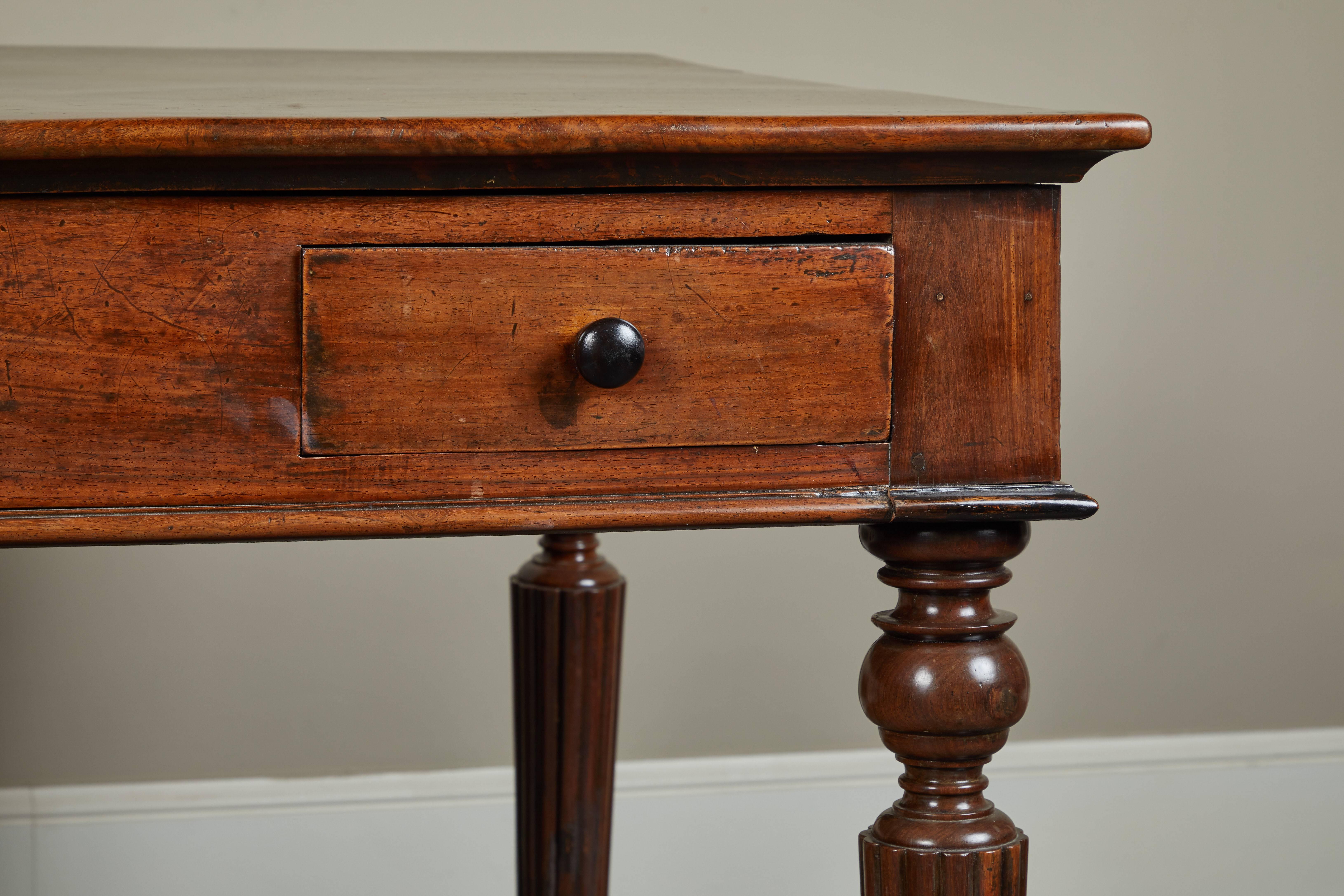 French Colonial Single-Piece Rosewood Top Desk 6