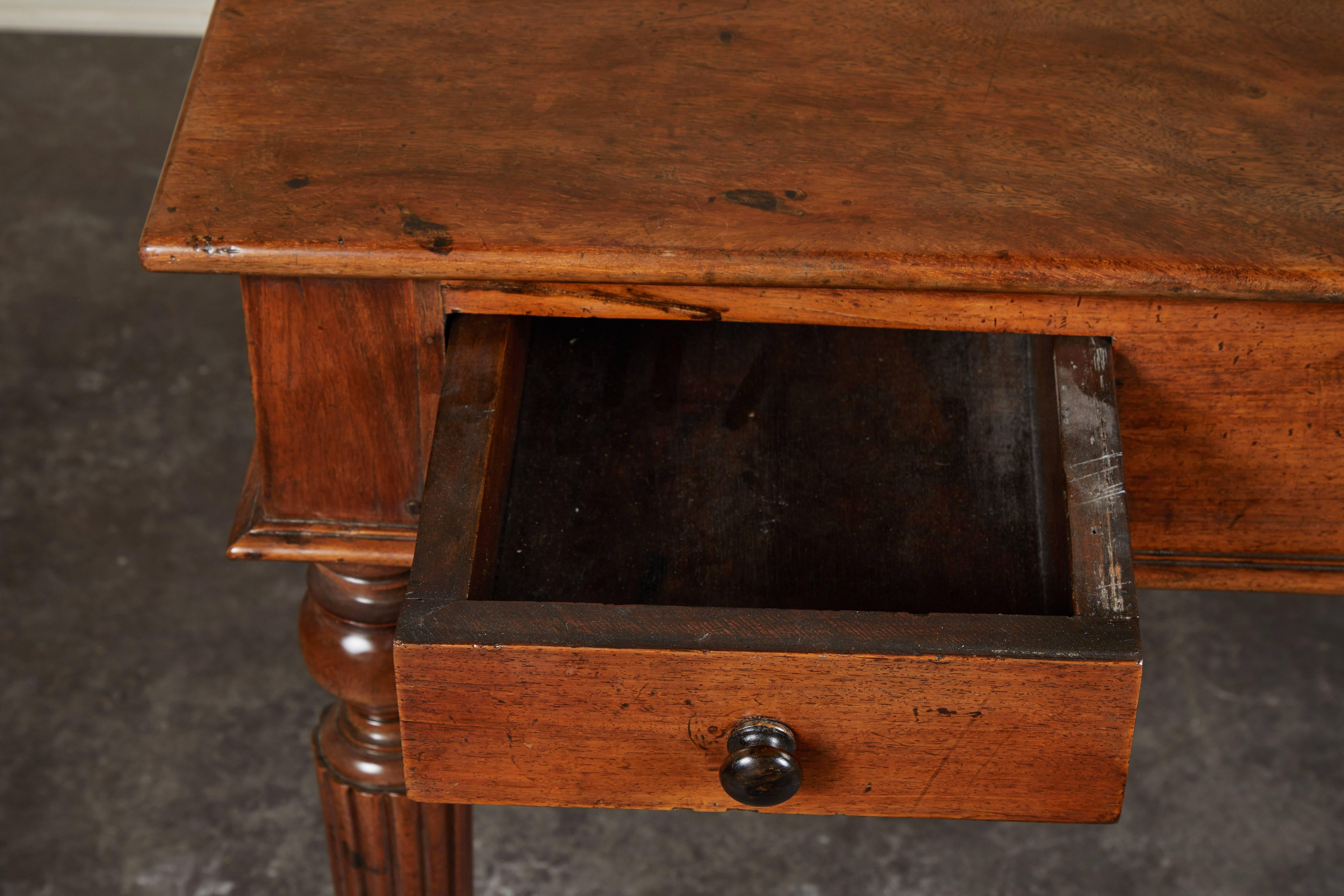 French Colonial Single-Piece Rosewood Top Desk 7