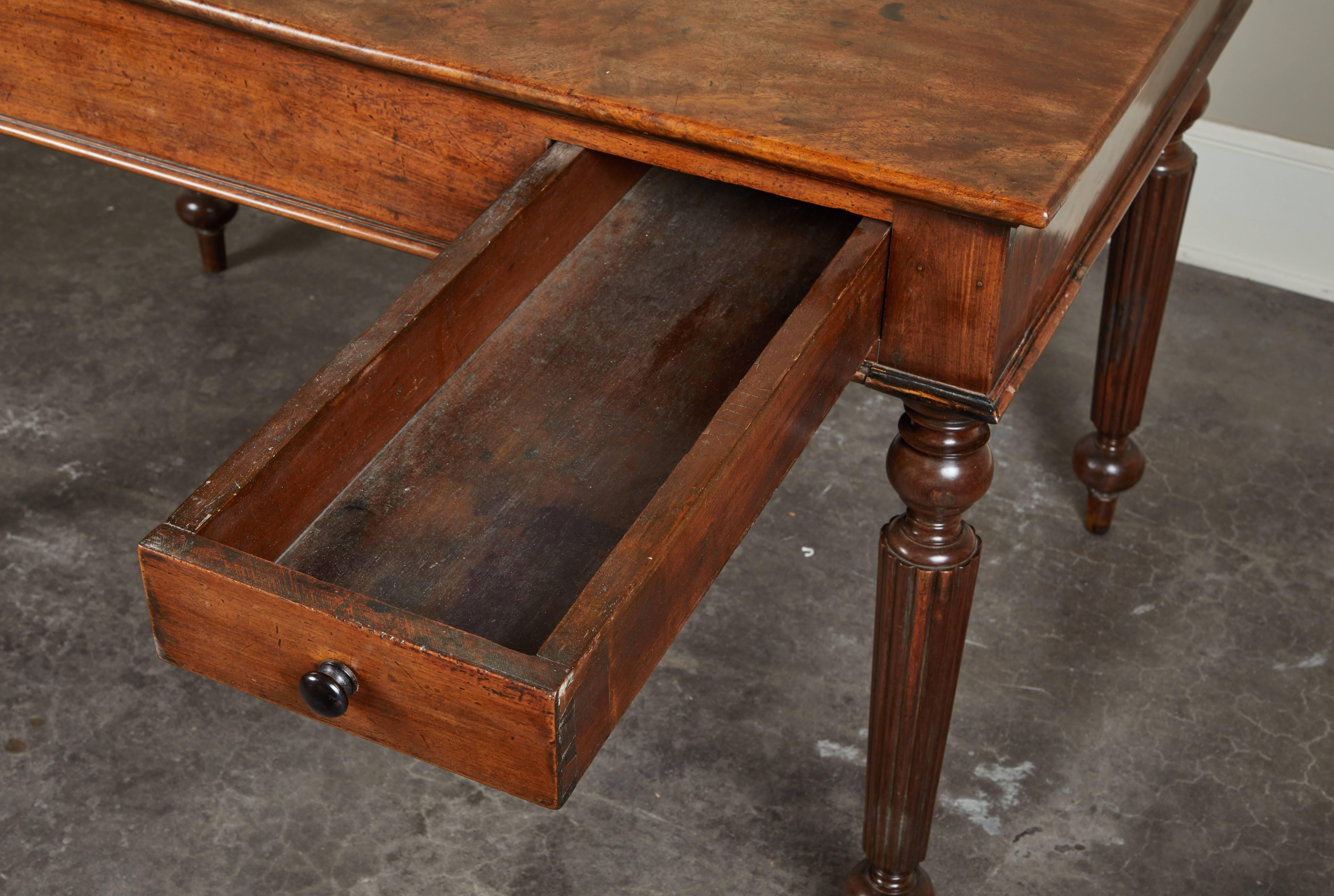 French Colonial Single-Piece Rosewood Top Desk 8