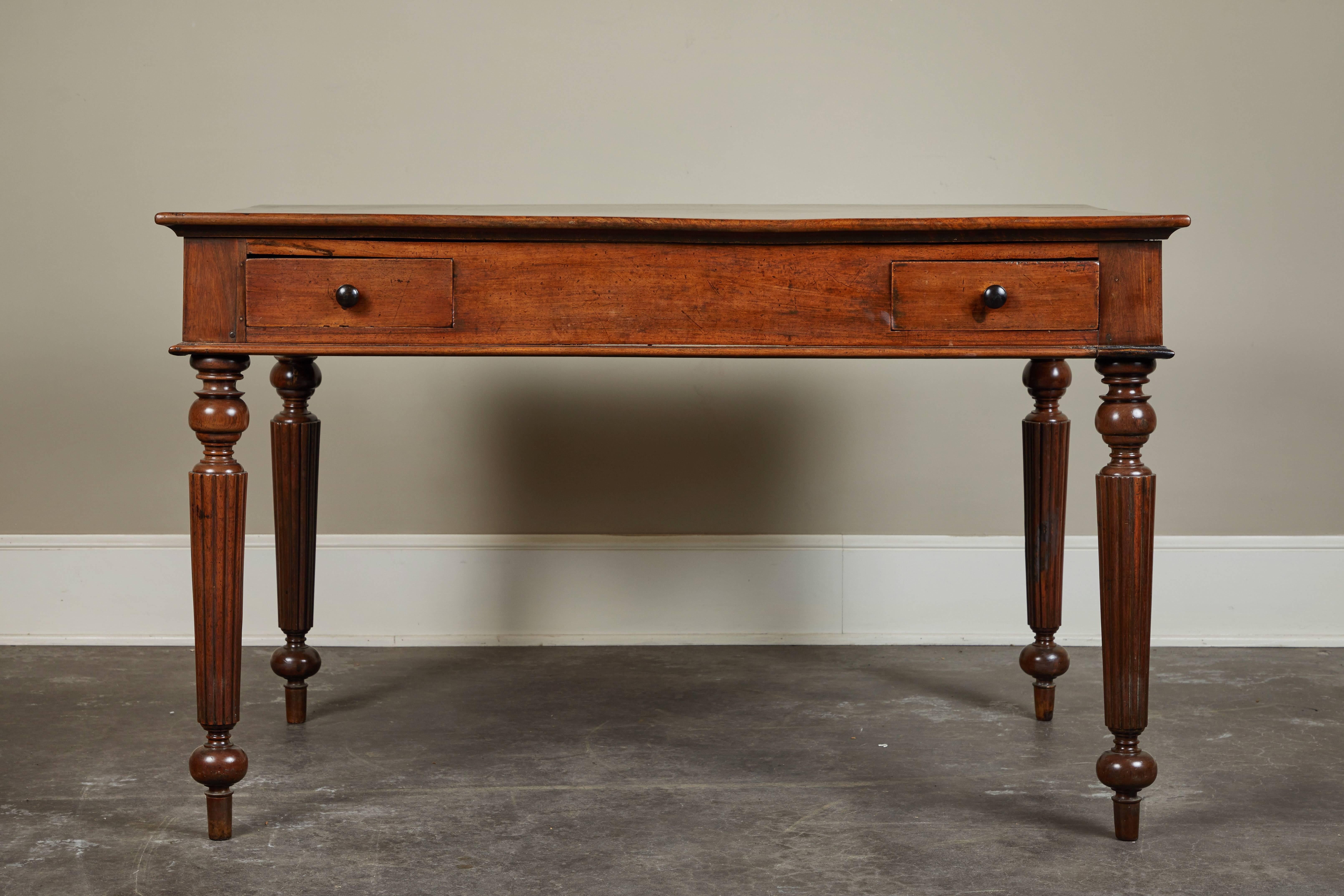 French Colonial Single-Piece Rosewood Top Desk 2