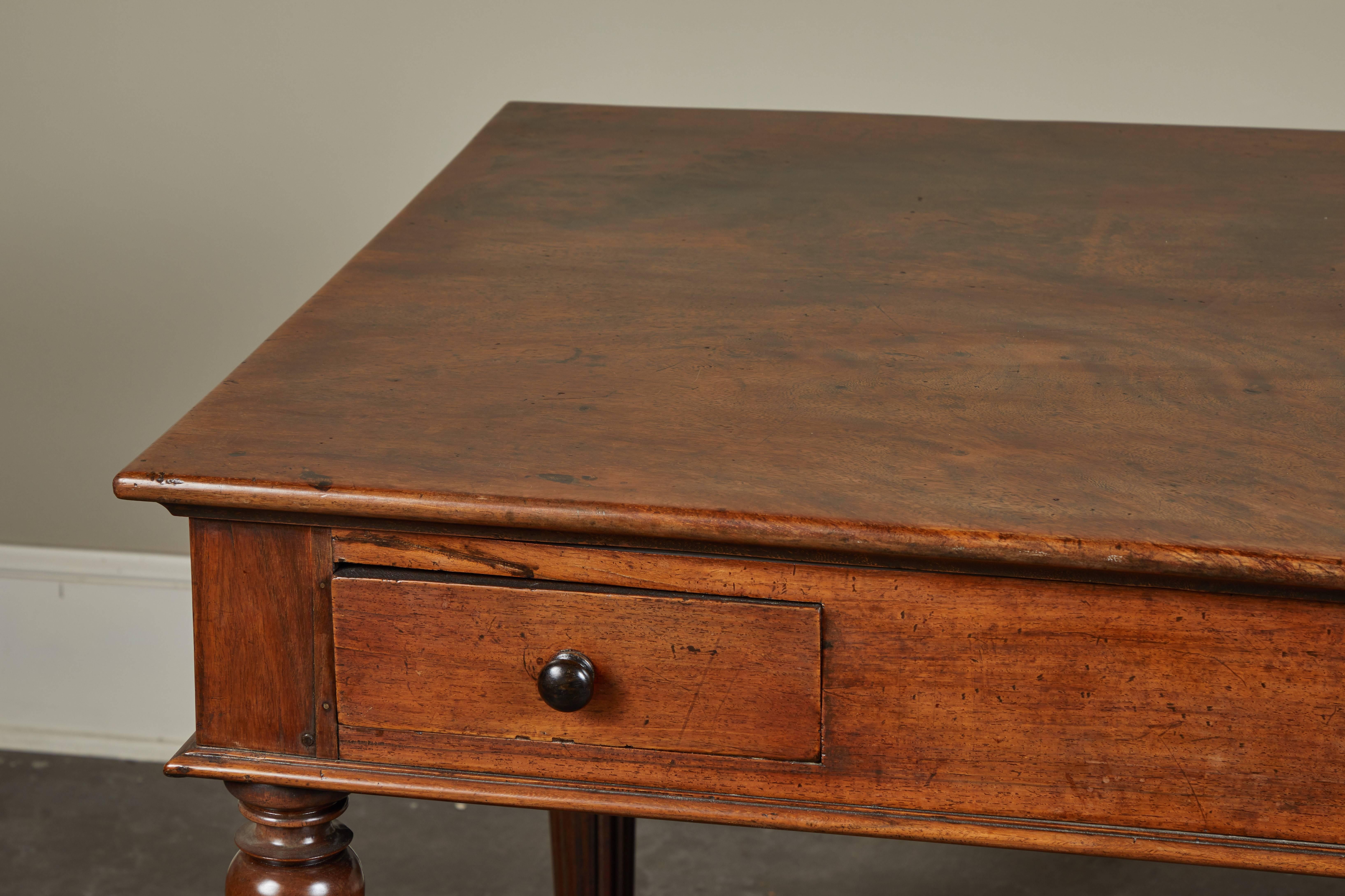 French Colonial Single-Piece Rosewood Top Desk 3