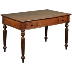French Colonial Single-Piece Rosewood Top Desk