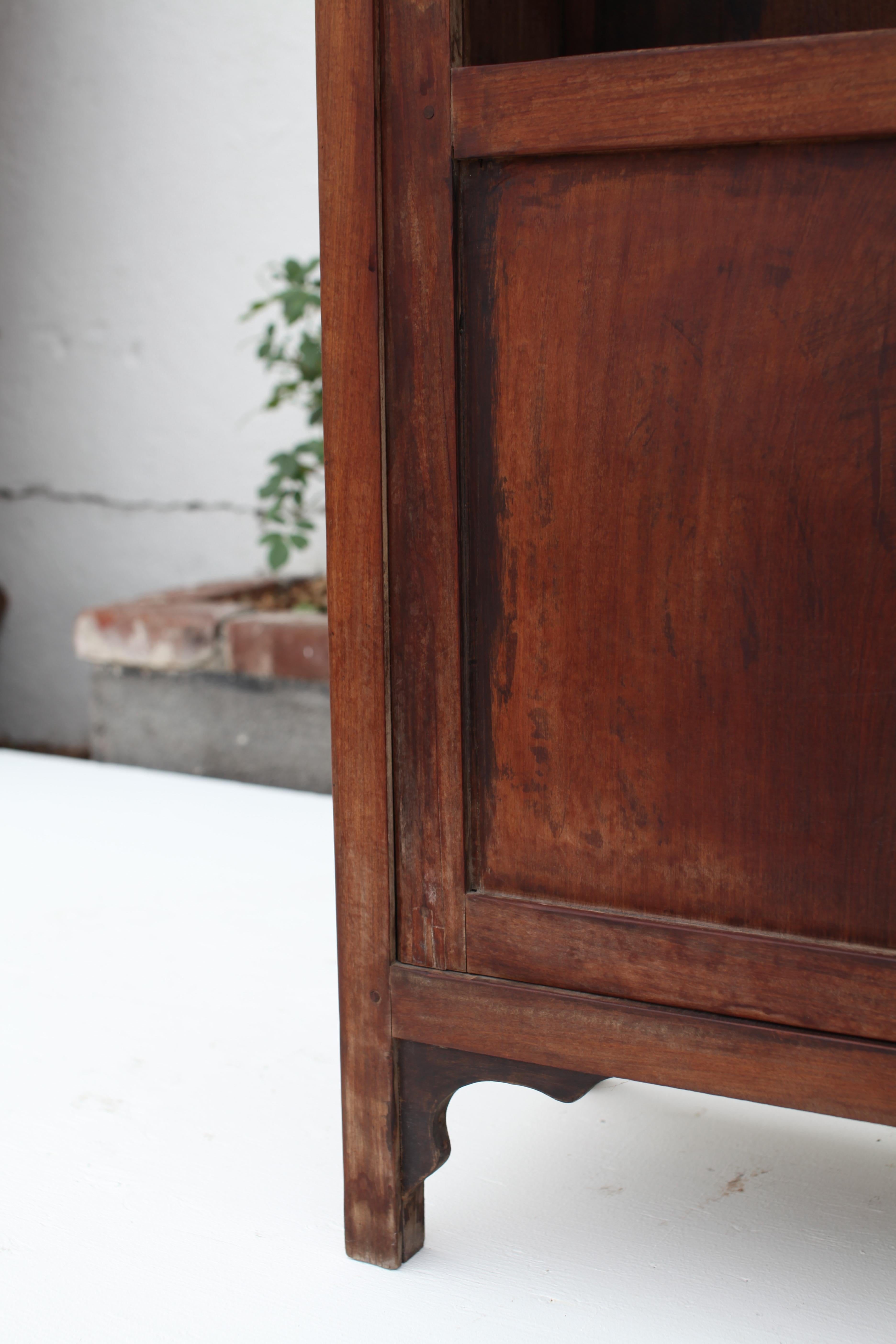 20th Century French Colonial Weathered Teak Cabinet, 1930's For Sale