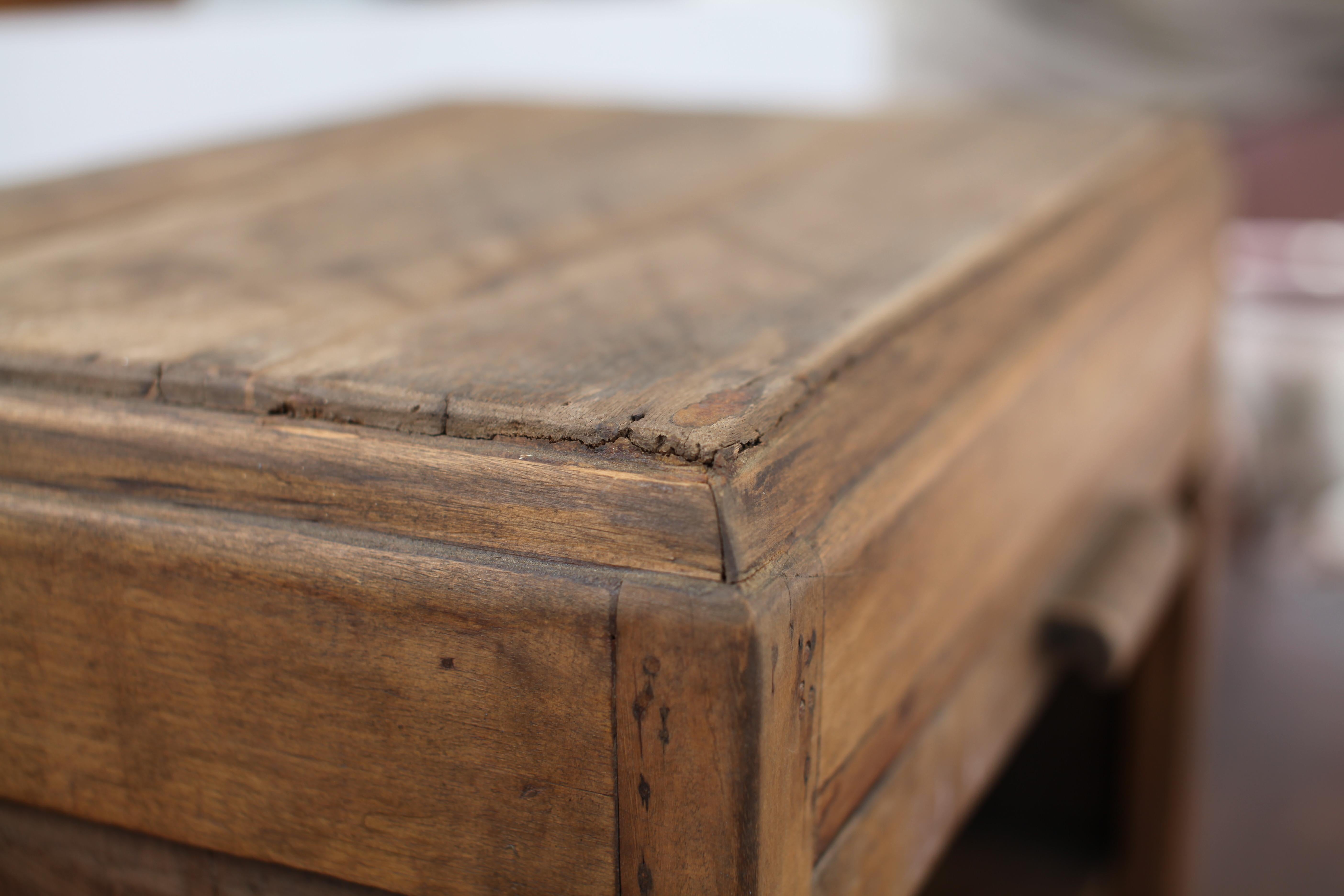 French Colonial Weathered Teak Roll Up Cabinet 1930's For Sale 1