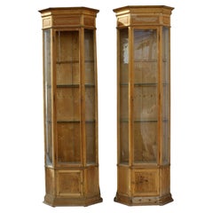 French Colonial Weathered Teak Vitrine Cabinet, 1930's
