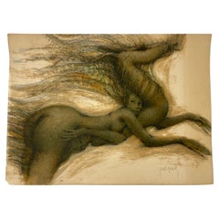 Lithographie française en couleur sur papier Arches par FRANCIS de LASSUS SAINT-GENIES