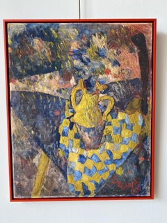 French Colorful Still Life Painting, Oil on Canvas