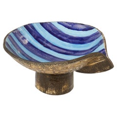 French colourful enamelled Ceramic cup forme libre circa 1970