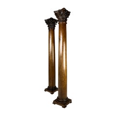 French columns with hand-carved capitals