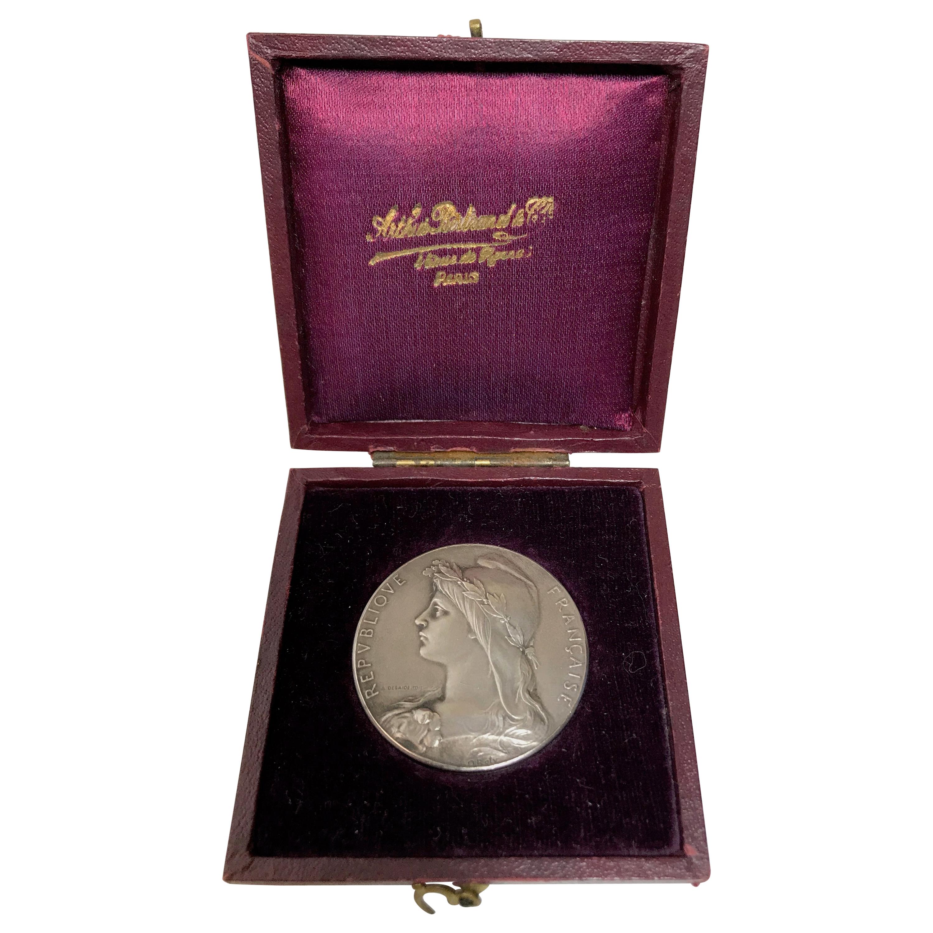 French Commemorative Medal, Early 20th Century For Sale
