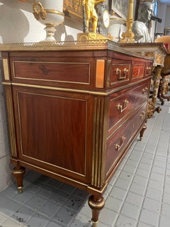 French Commode in mahogany. Louis XVl Period at the end of Eighteen Century.