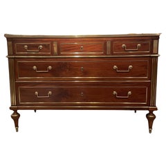 Antique French Commode in mahogany. Louis XVl Period at the end of Eighteen Century.