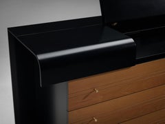 French Commode with Drop-Front Secretary Desk, 3 Drawers, Pierre Cardin 1980s