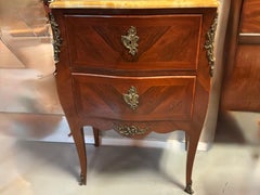 French commode with marble top two drawers