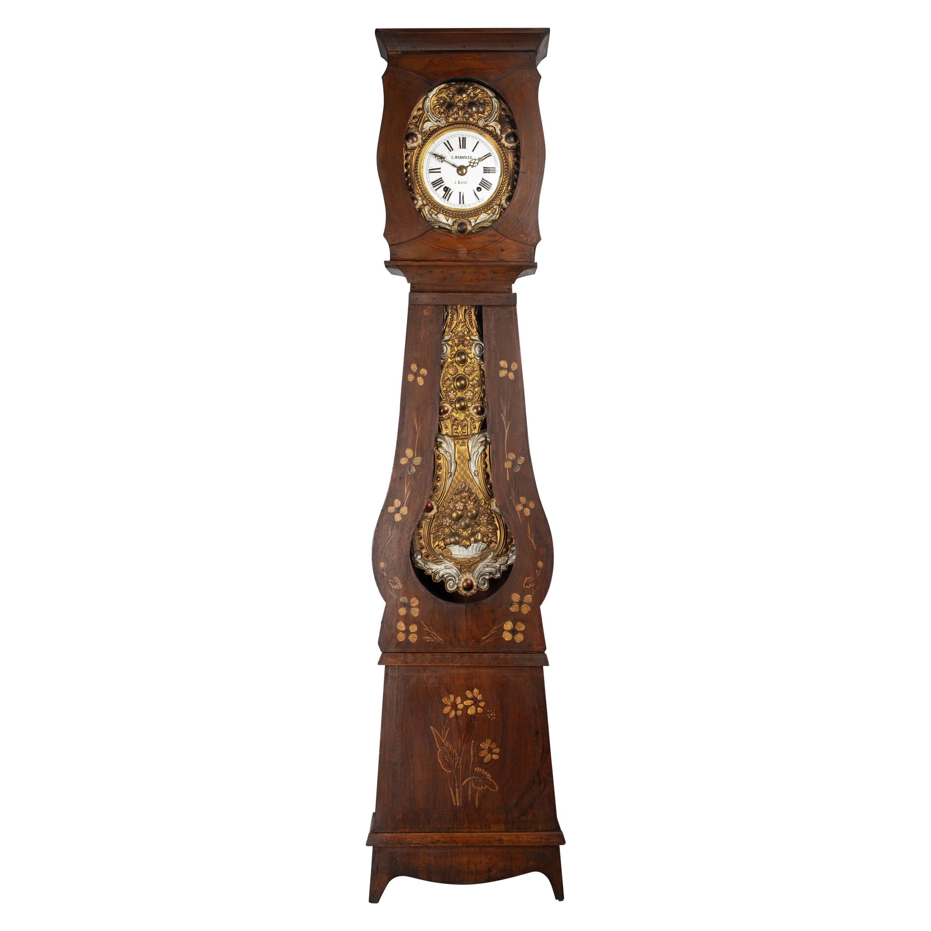 French Comtoise Grandfather Clock or Comtoise