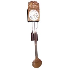 Antique French Comtoise with Banjo Pendulum and 8 Day Timepiece, circa 1870