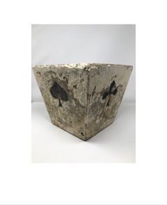French Concrete Card Suit Planter