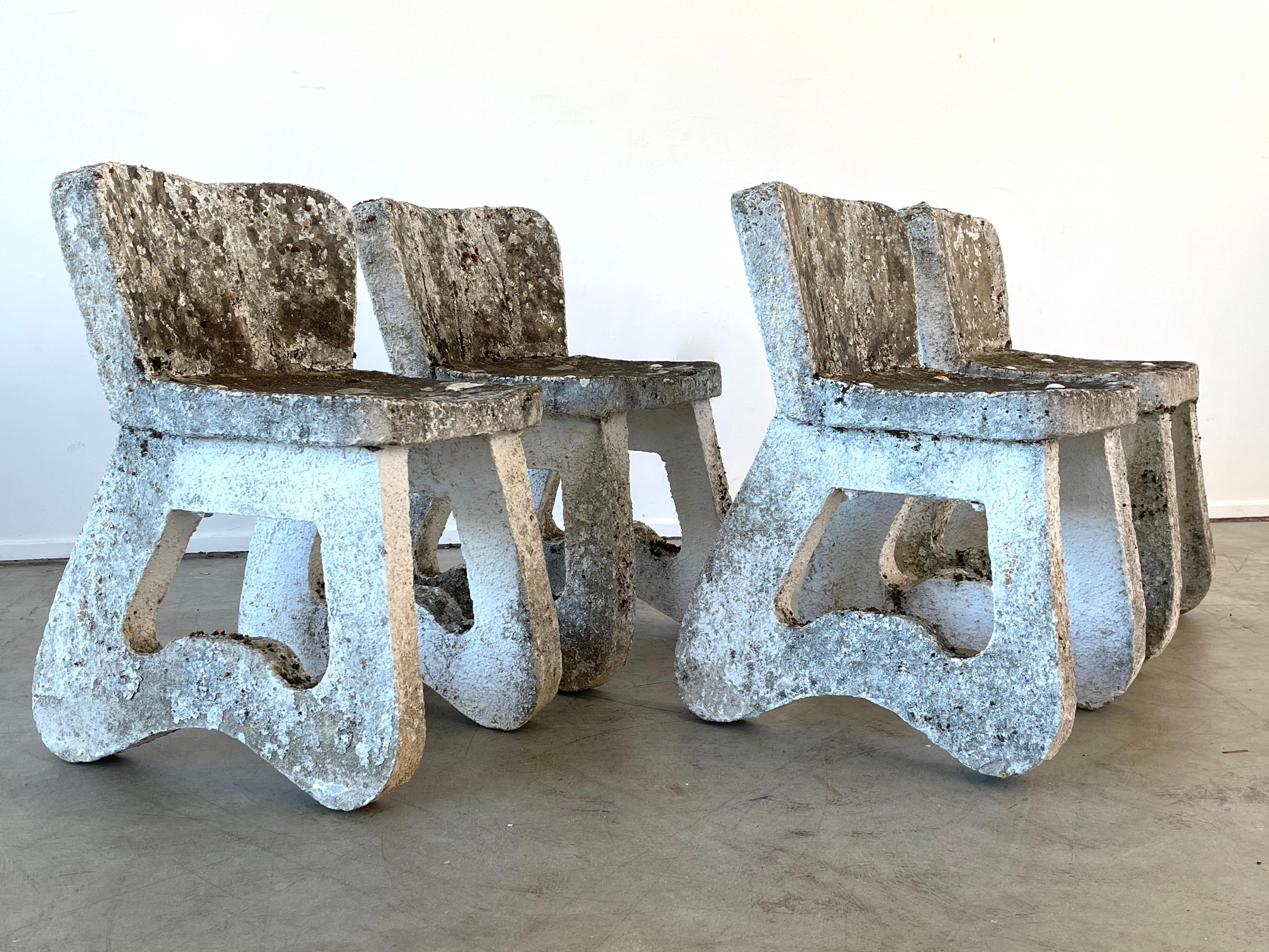 French Concrete Chairs In Good Condition For Sale In Beverly Hills, CA