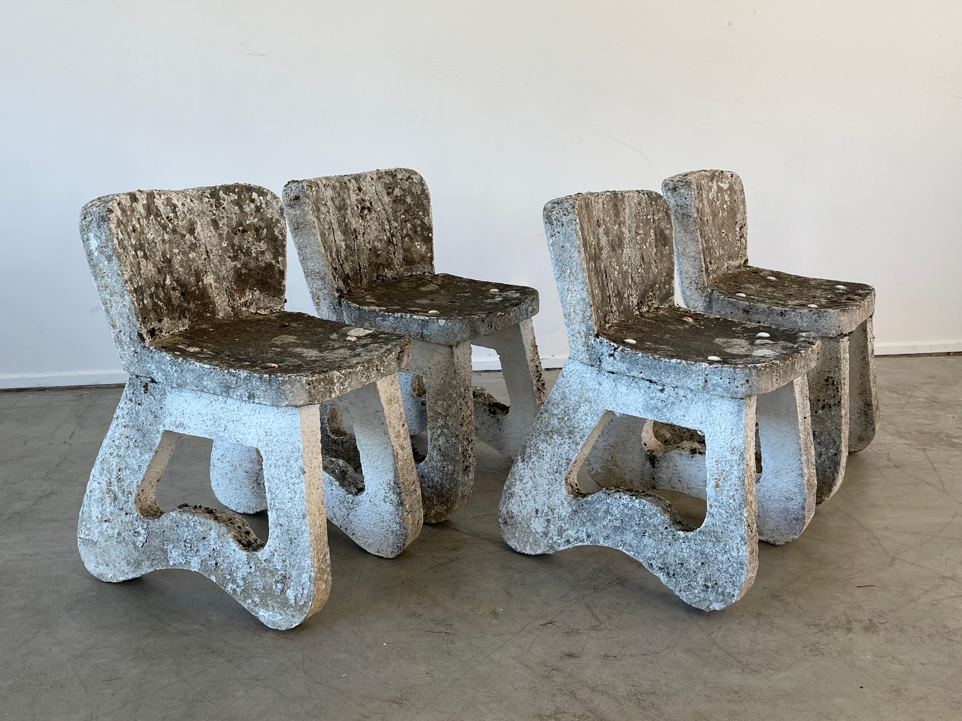 French Concrete Chairs In Good Condition For Sale In Beverly Hills, CA