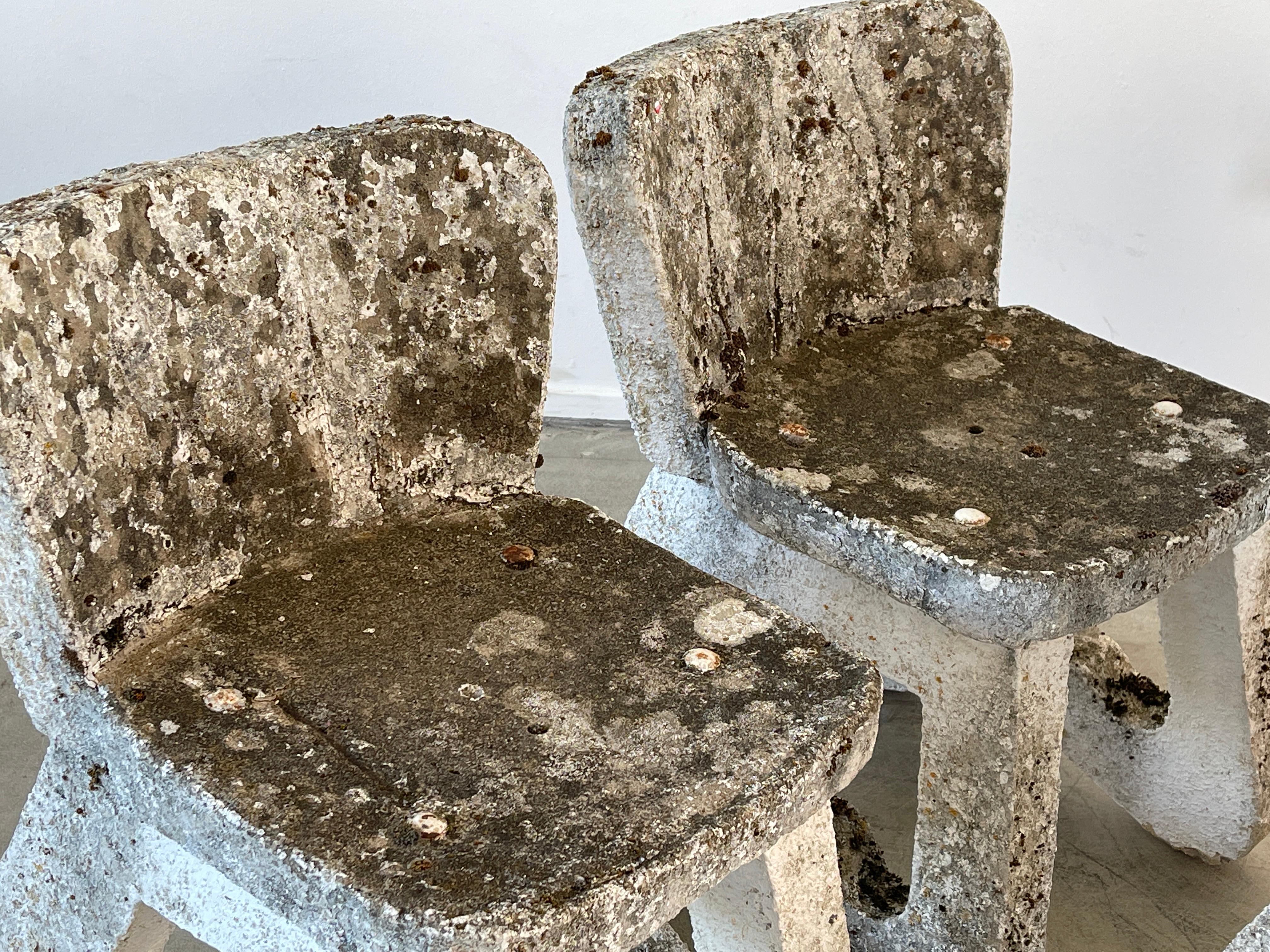 French Concrete Chairs For Sale 1