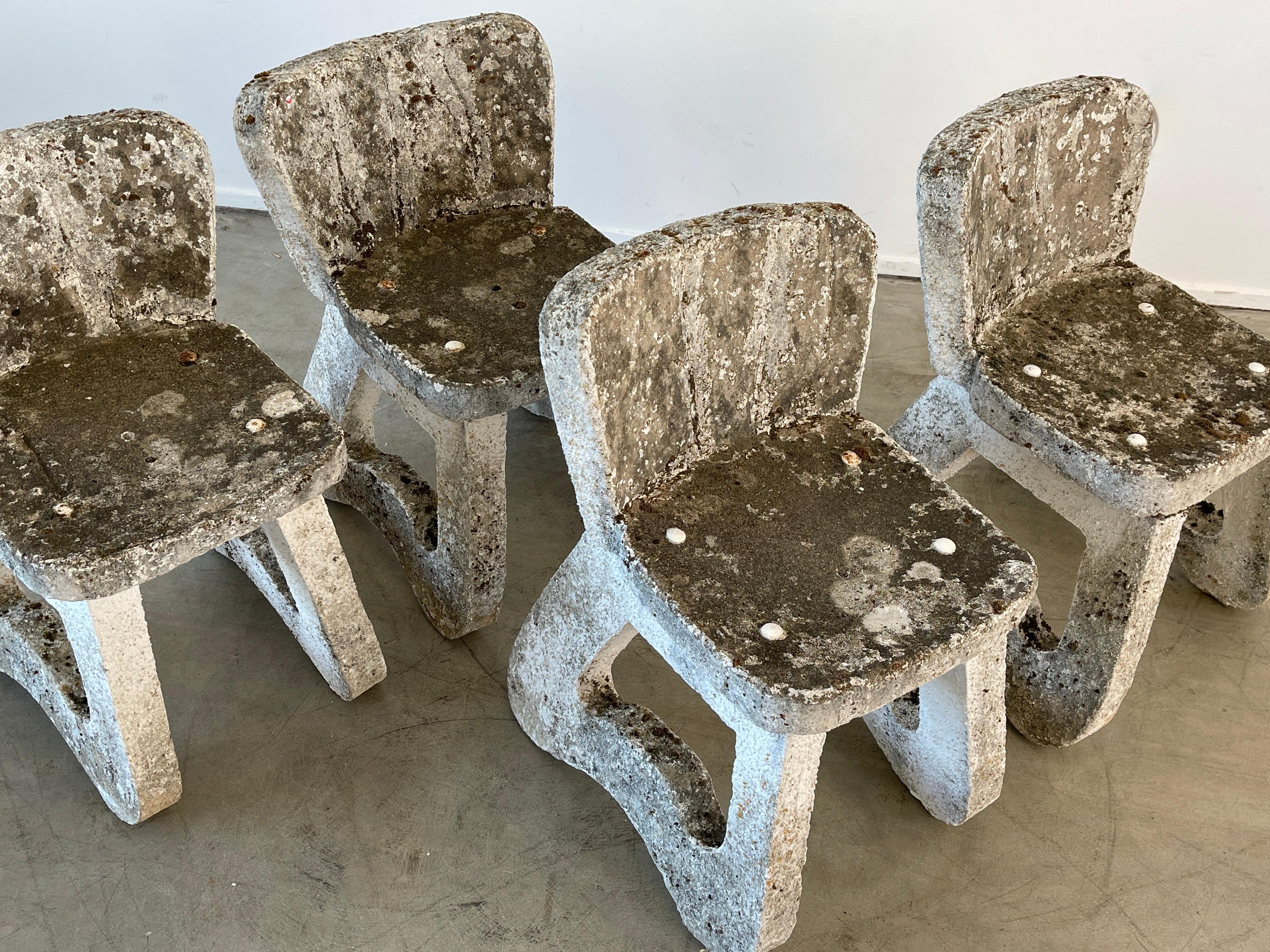French Concrete Chairs For Sale 1