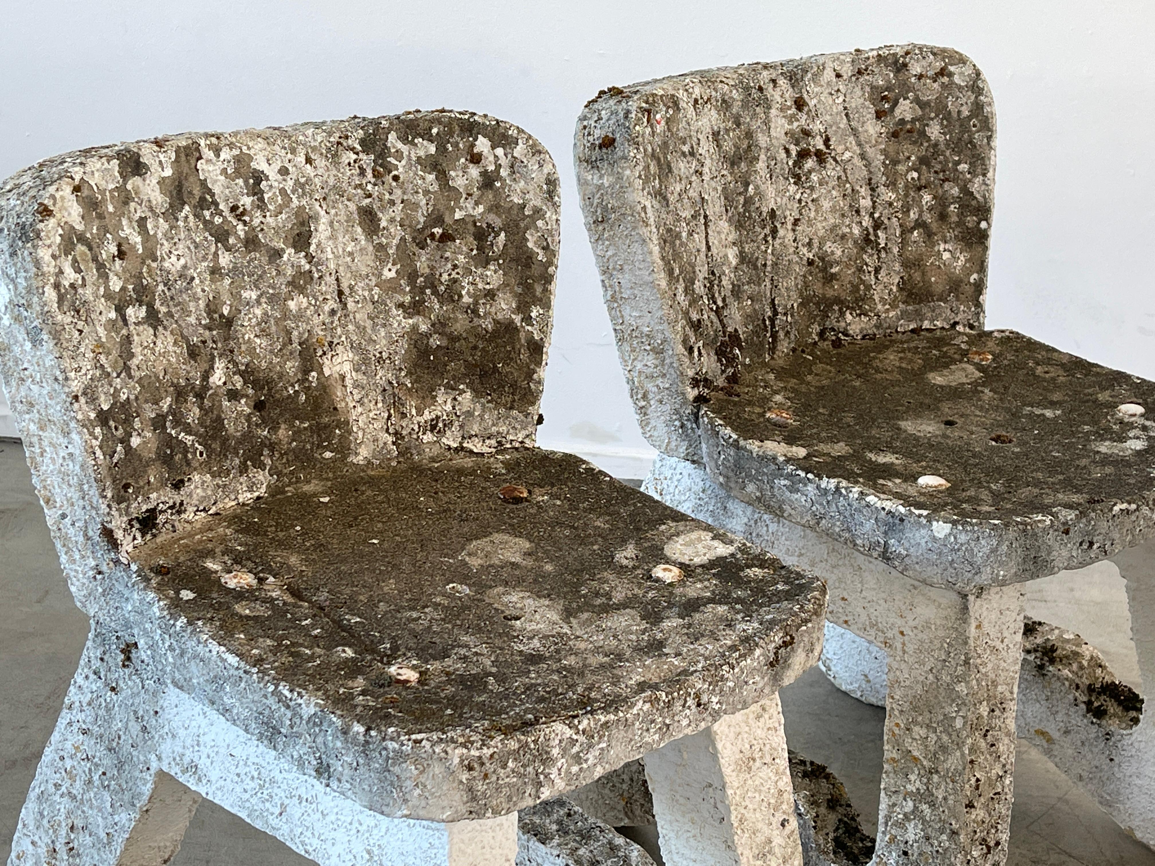 French Concrete Chairs For Sale 3