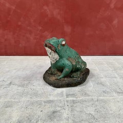 French Concrete Frog Water Fountain