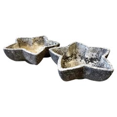 Jardinière étoile en béton français