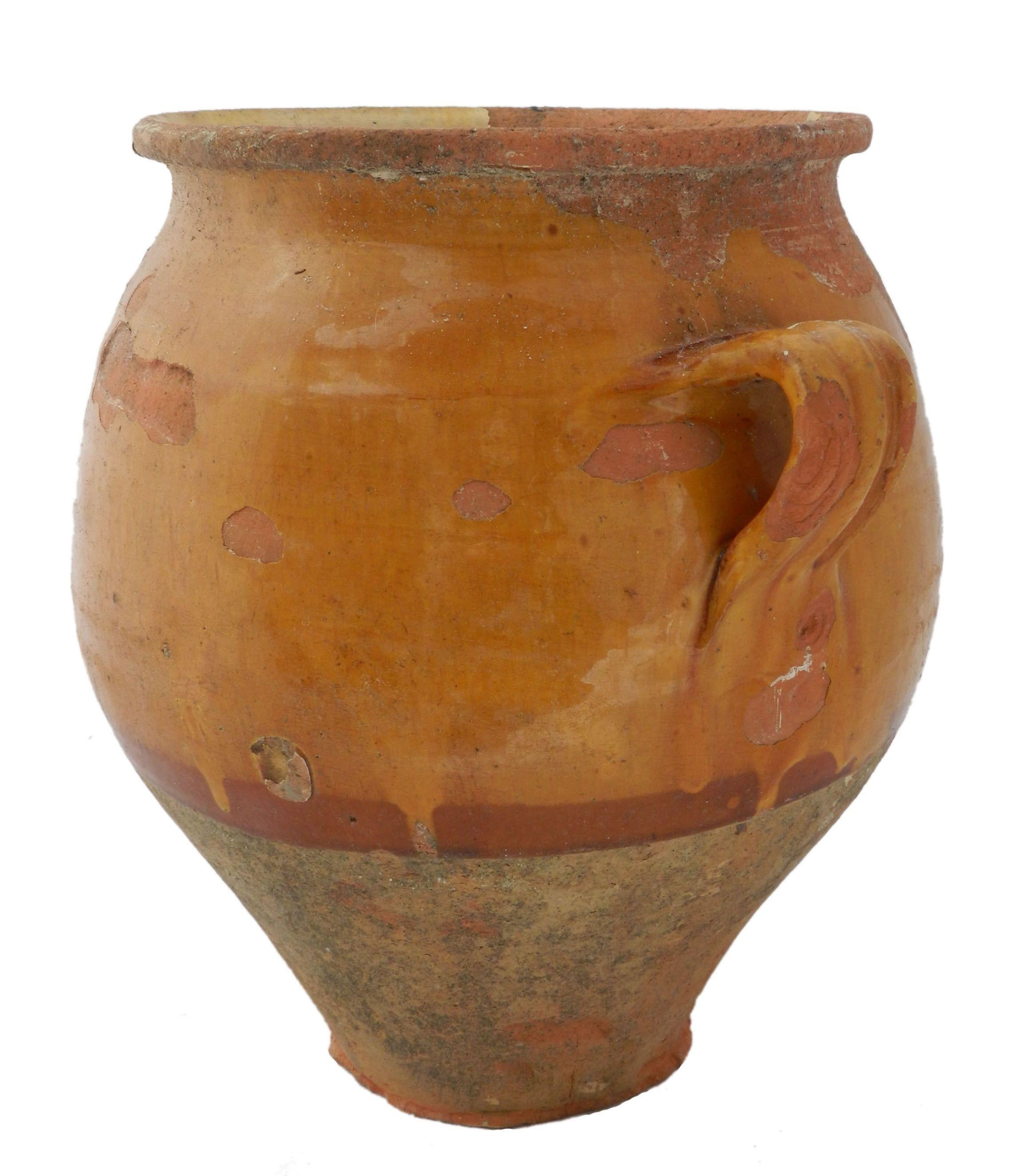 Late 19th Century French Confit Pot Terracotta 19th Century For Sale