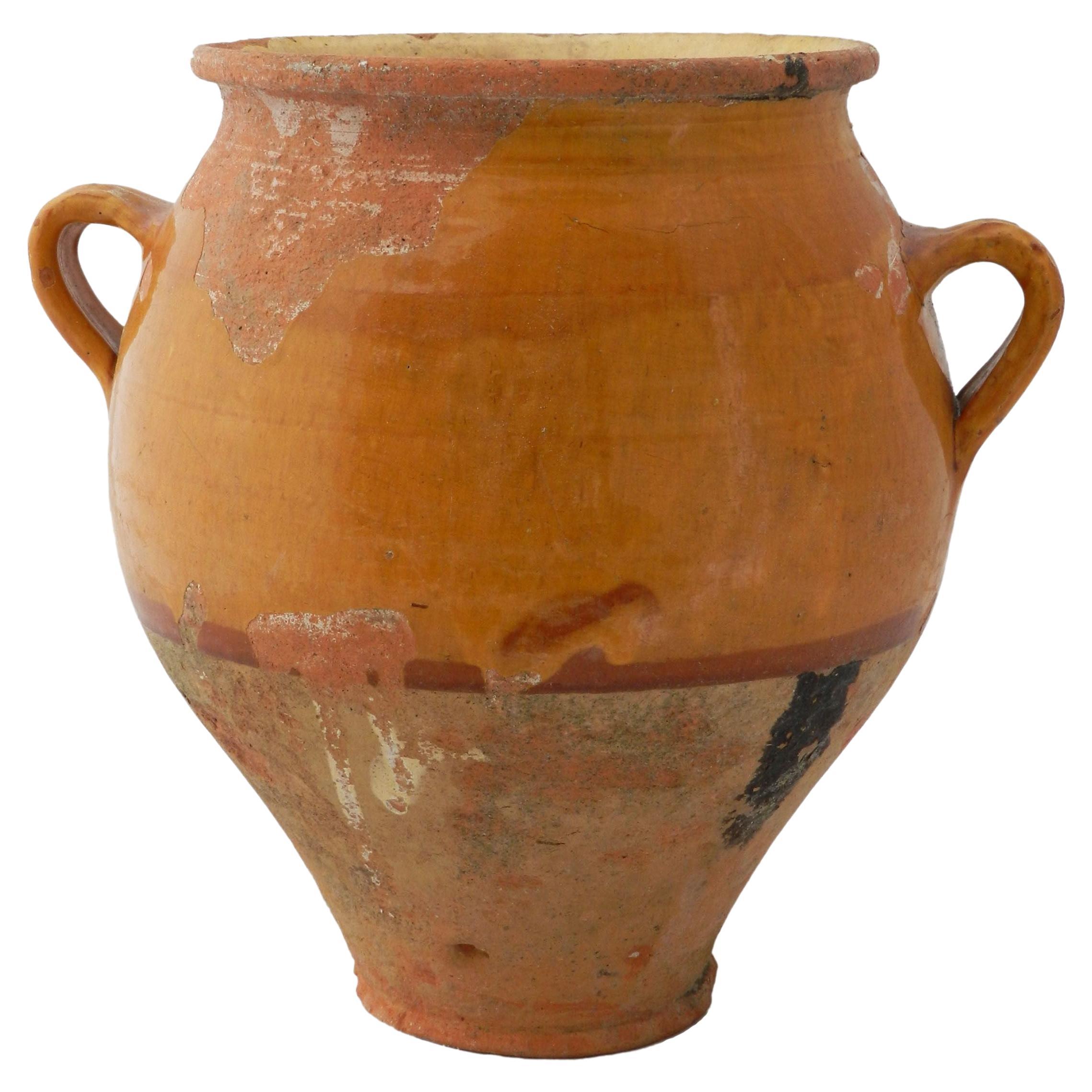 French Confit Pot Terracotta 19th Century For Sale