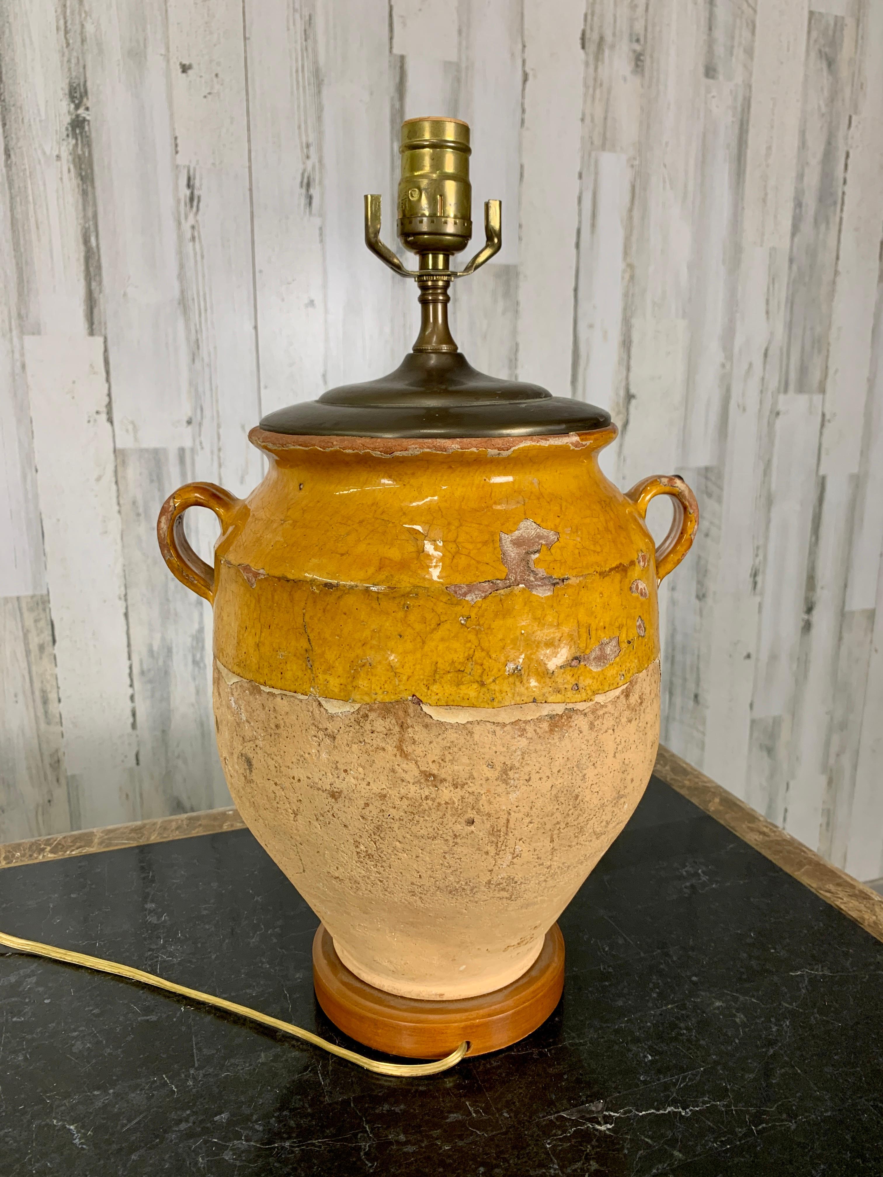 French Confit Pottery Lamp 3
