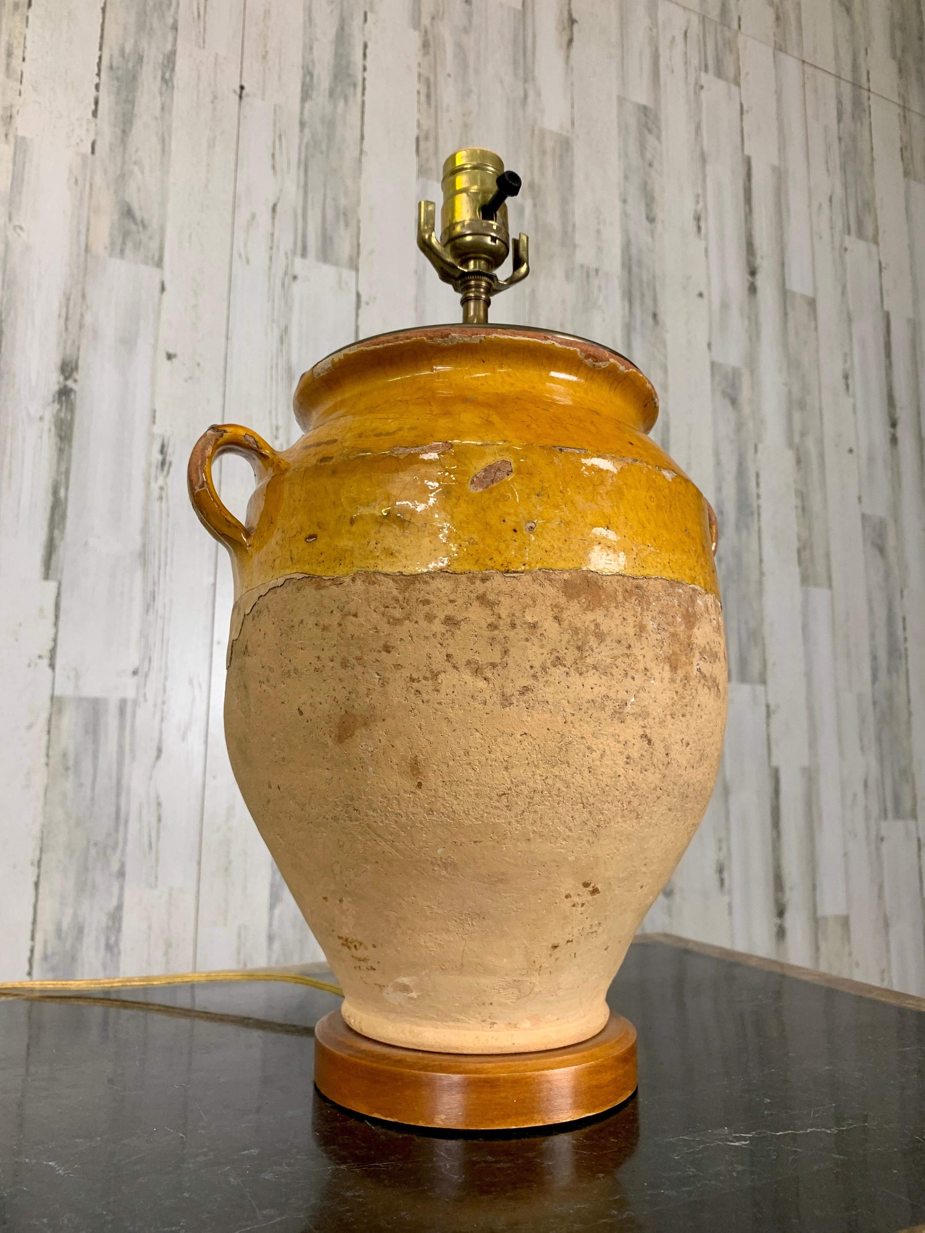 Country French Confit Pottery Lamp