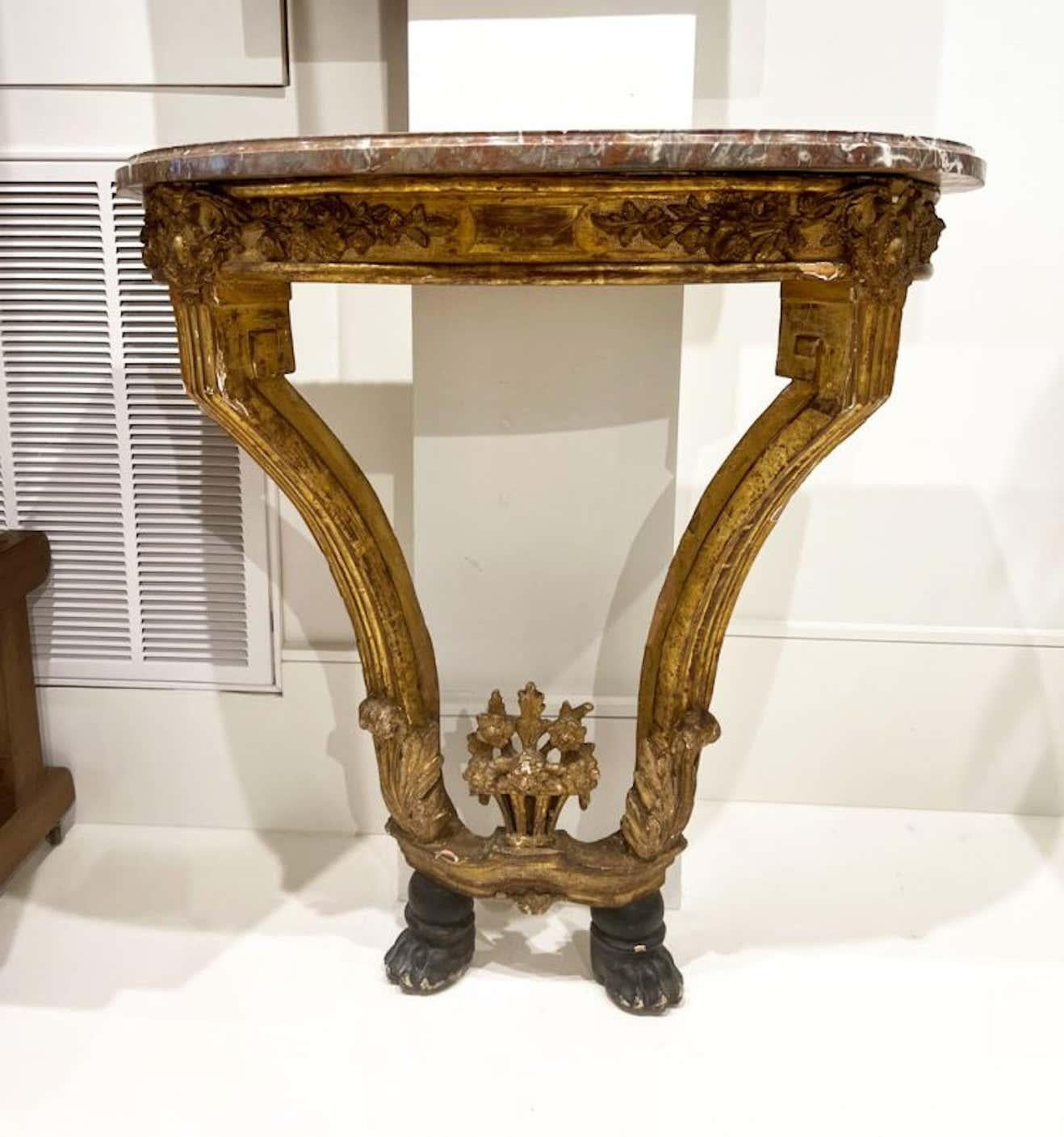 Gilt French Console, 18th Century