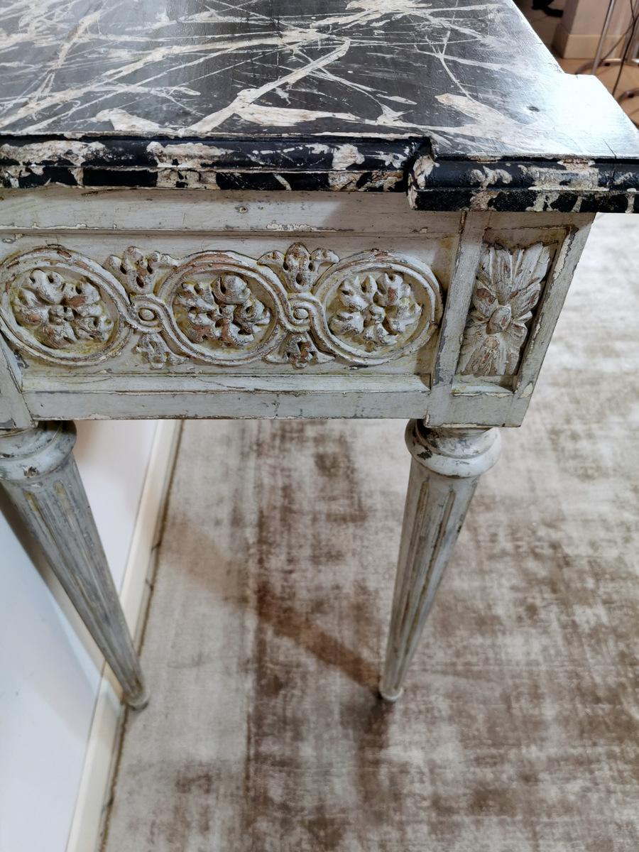French Console in Lacquered Carved Wood Louis XVI 7