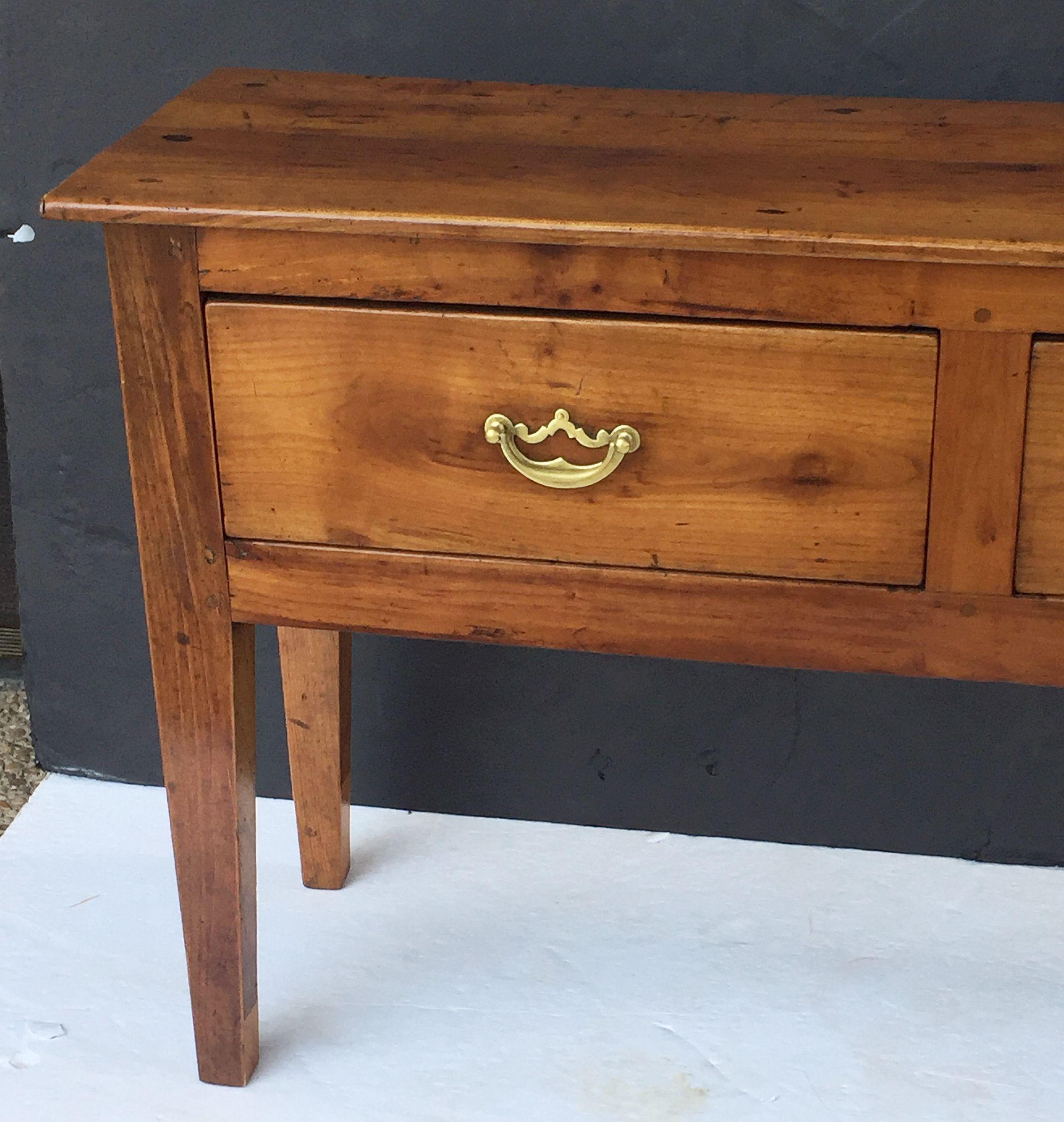 19th Century French Console Server or Sideboard of Cherry