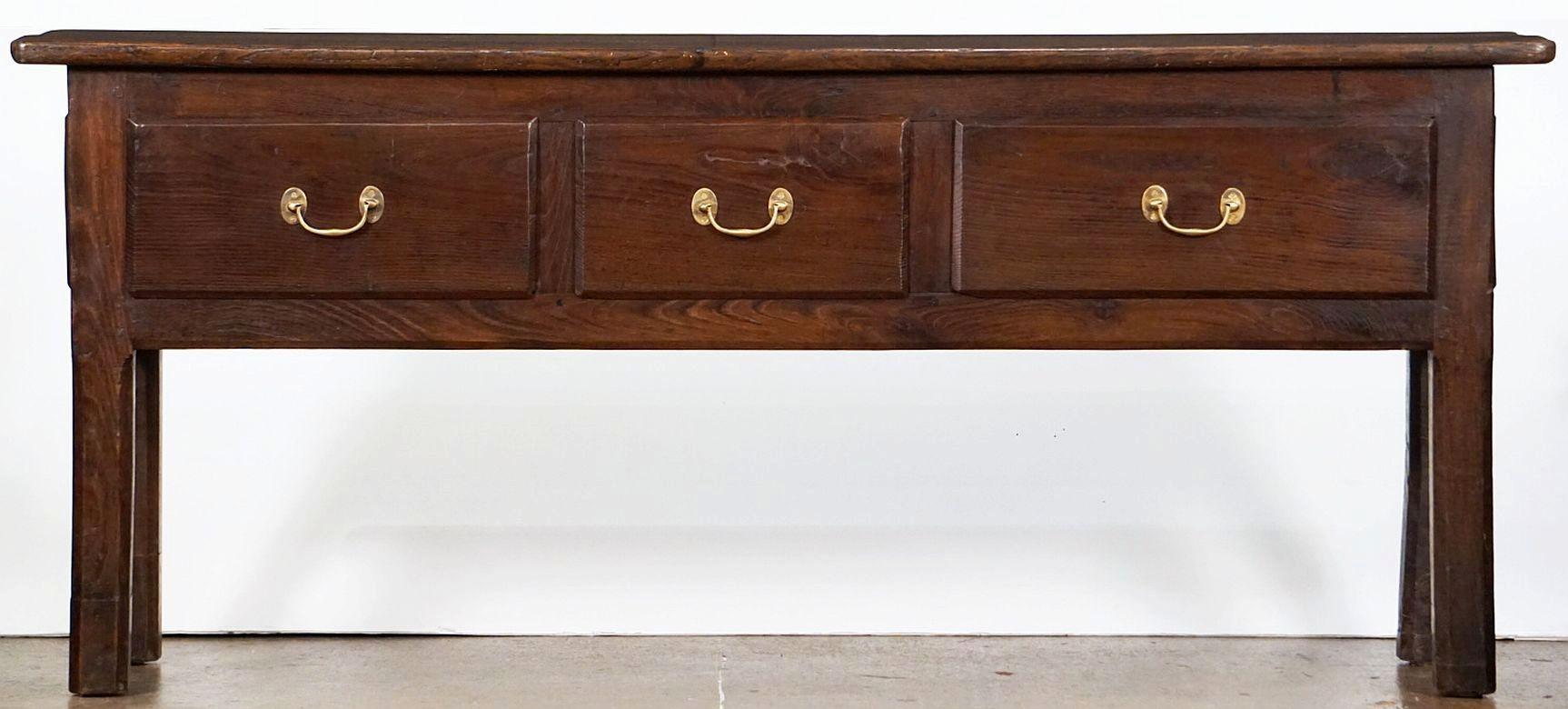 French Console Server or Sideboard of Chestnut 8
