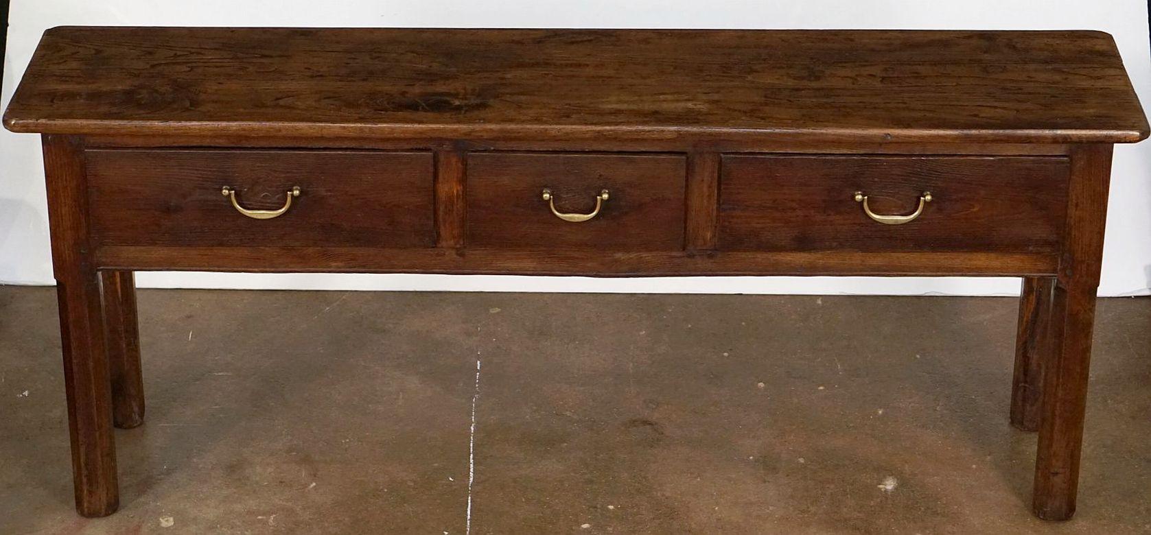 20th Century French Console Server or Sideboard of Chestnut