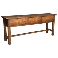 French Console Server or Sideboard of Chestnut