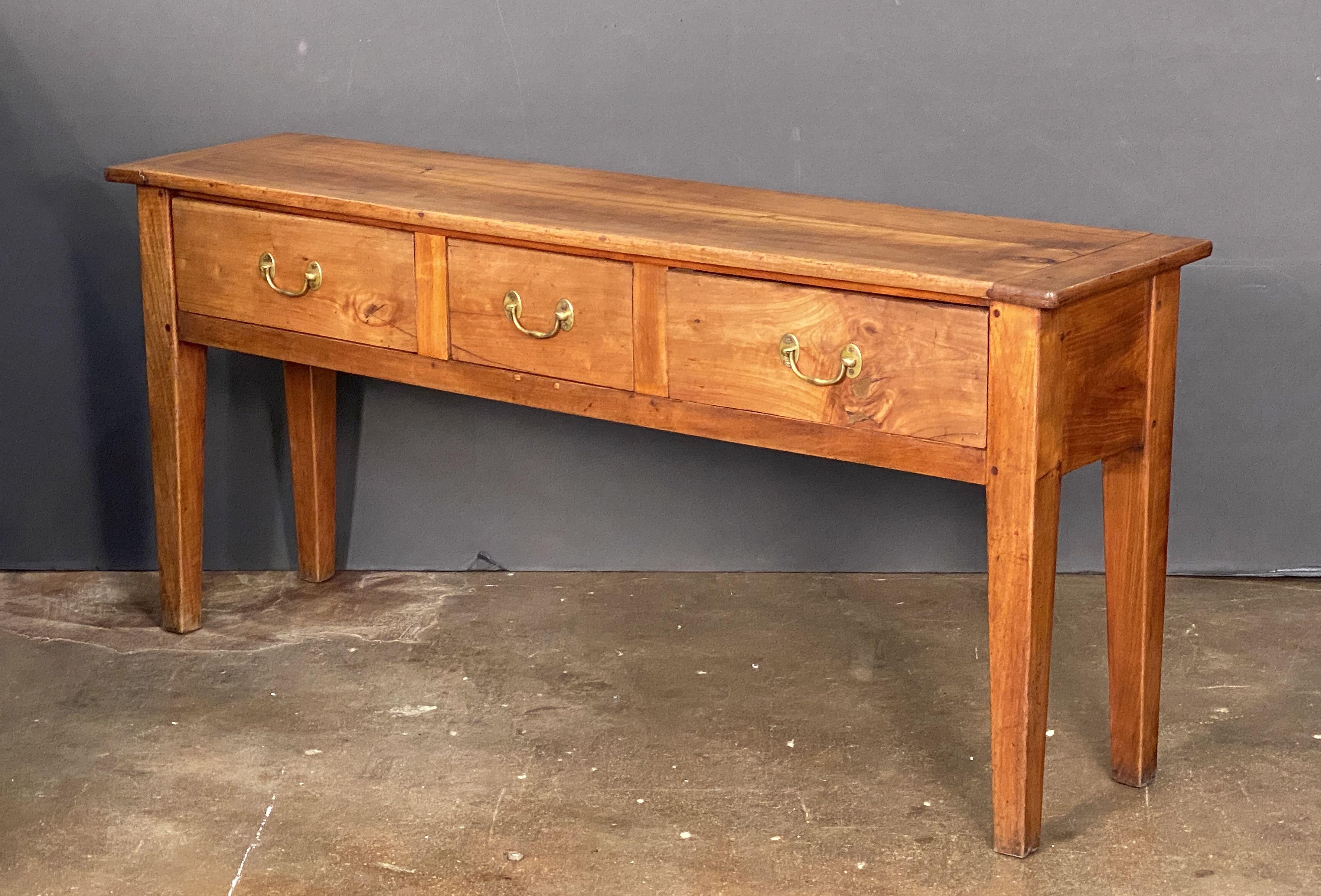 Country French Console Server or Sideboard Table of Cherry