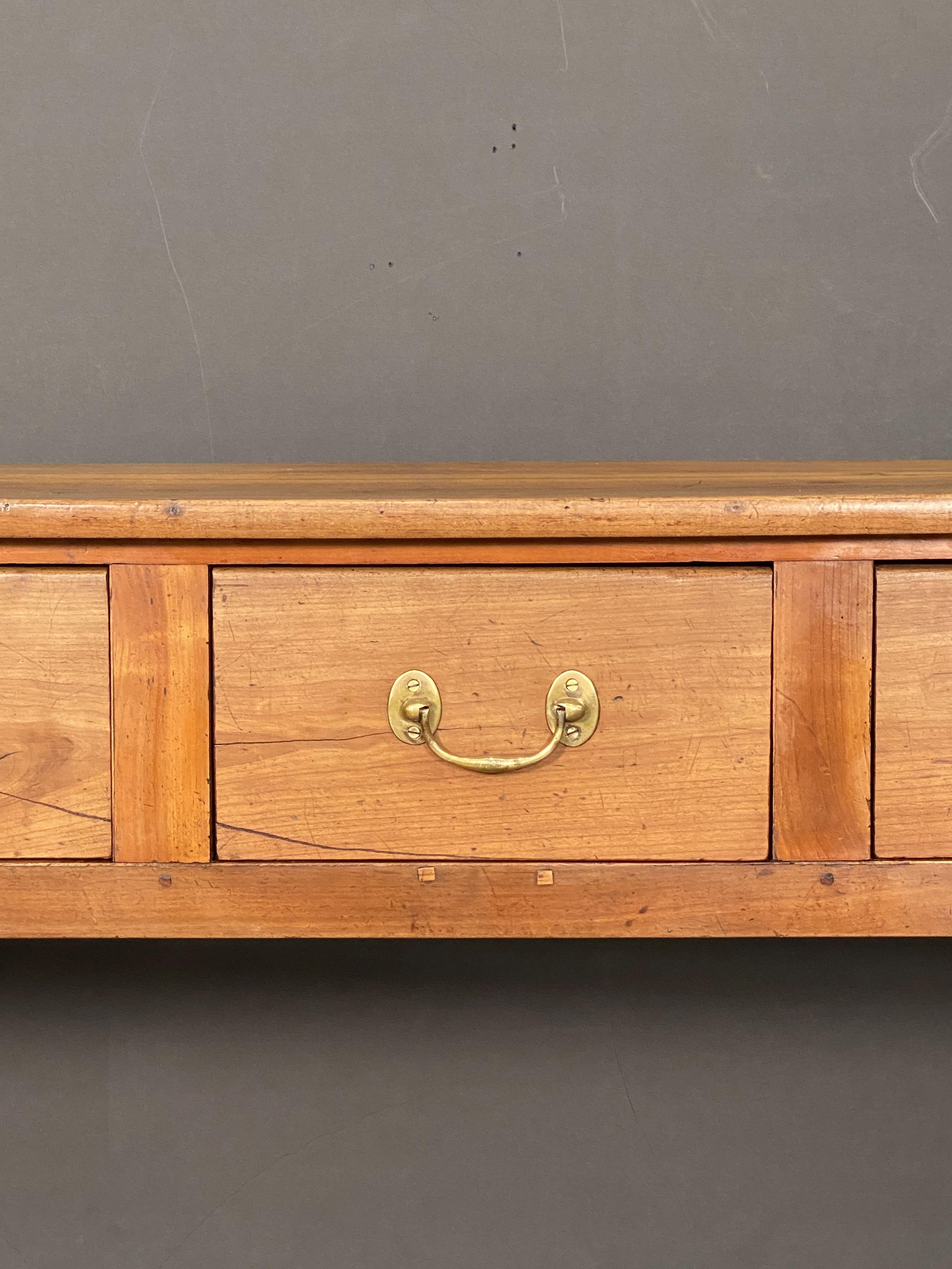 French Console Server or Sideboard Table of Cherry In Good Condition In Austin, TX