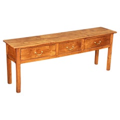 Antique French Console Server or Sideboard Table of Cherry