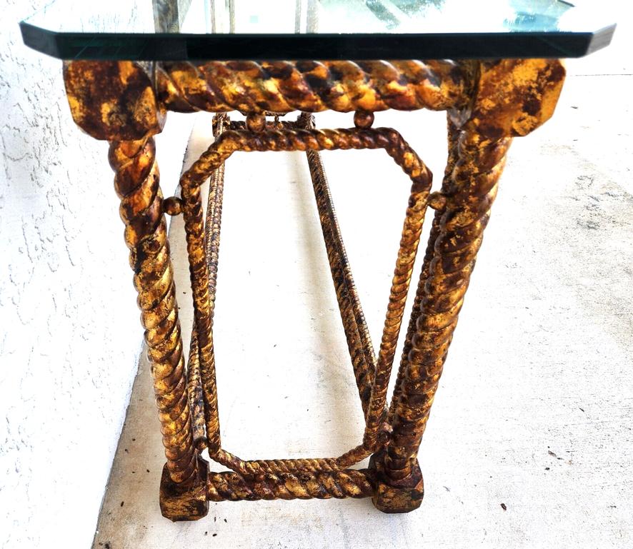 French Console Table Louis XV Giltwood Barley Twist For Sale 5