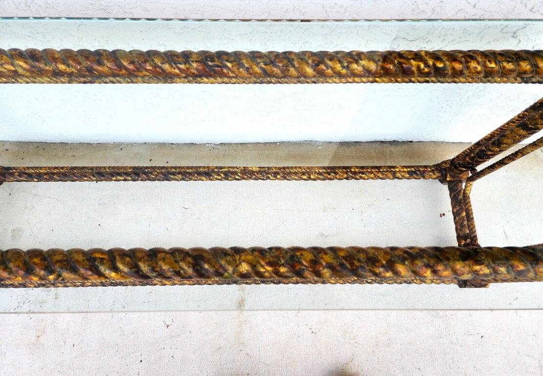 French Console Table Louis XV Giltwood Barley Twist For Sale 1