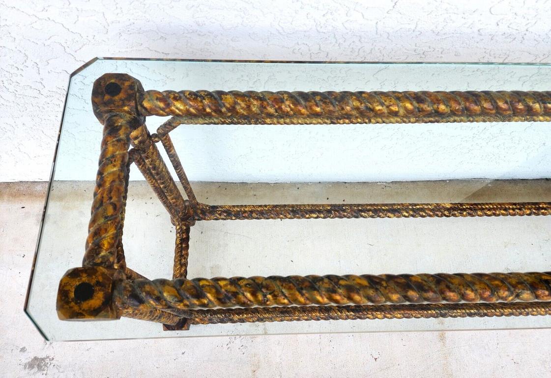 Table console française Louis XV Giltwood Barley Twist en vente 2