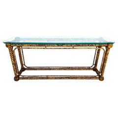 French Console Table Louis XV Giltwood Barley Twist