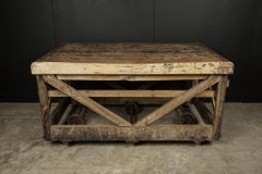 French Console Table on Wheels, circa 1940