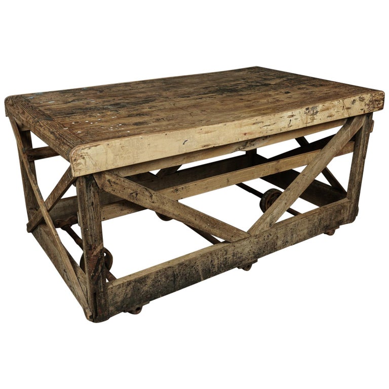 French Console Table On Wheels Circa 1940 At 1stdibs French Console Table On Wheels Circa 1940 For
