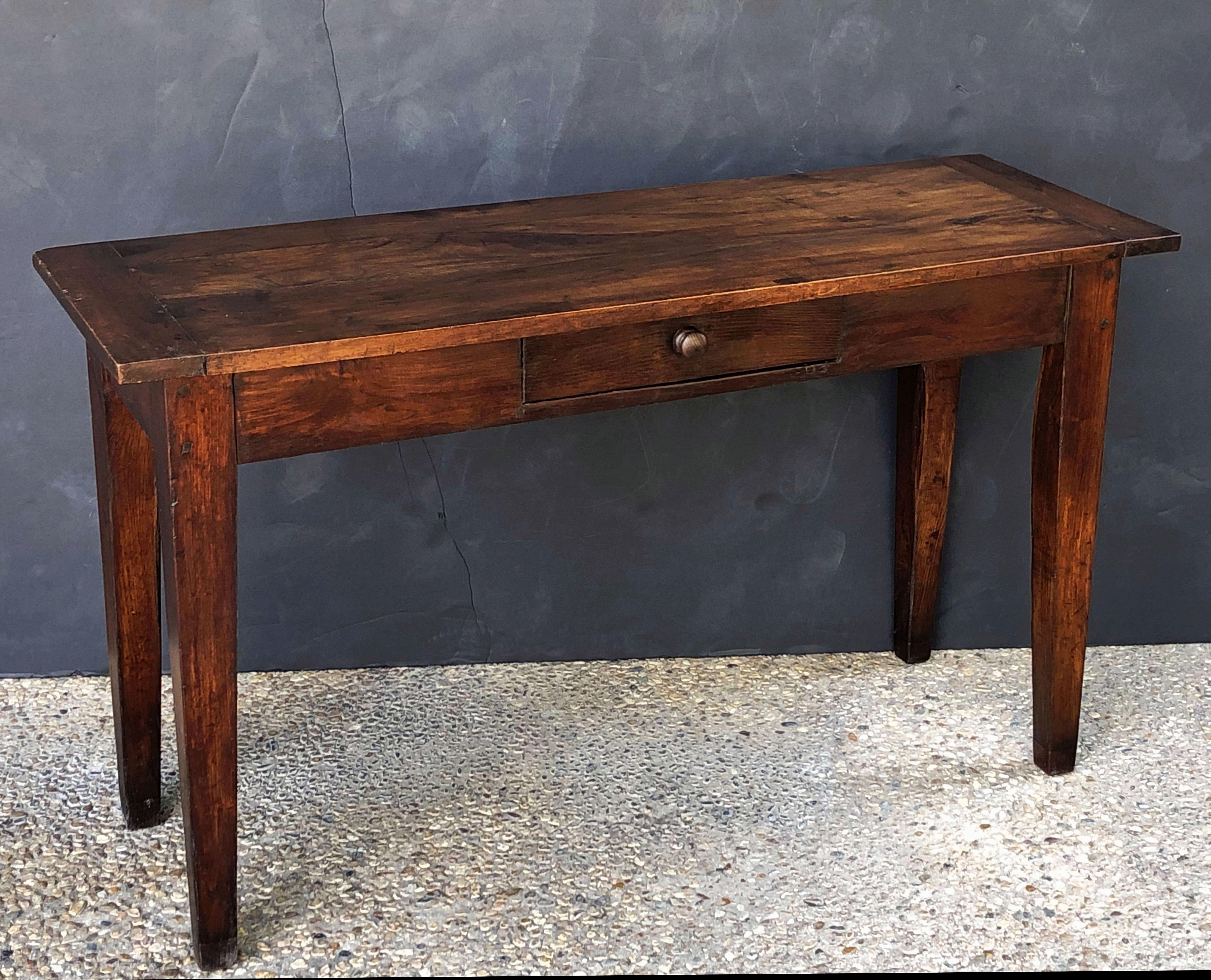 Country French Console Table or Sideboard of Walnut
