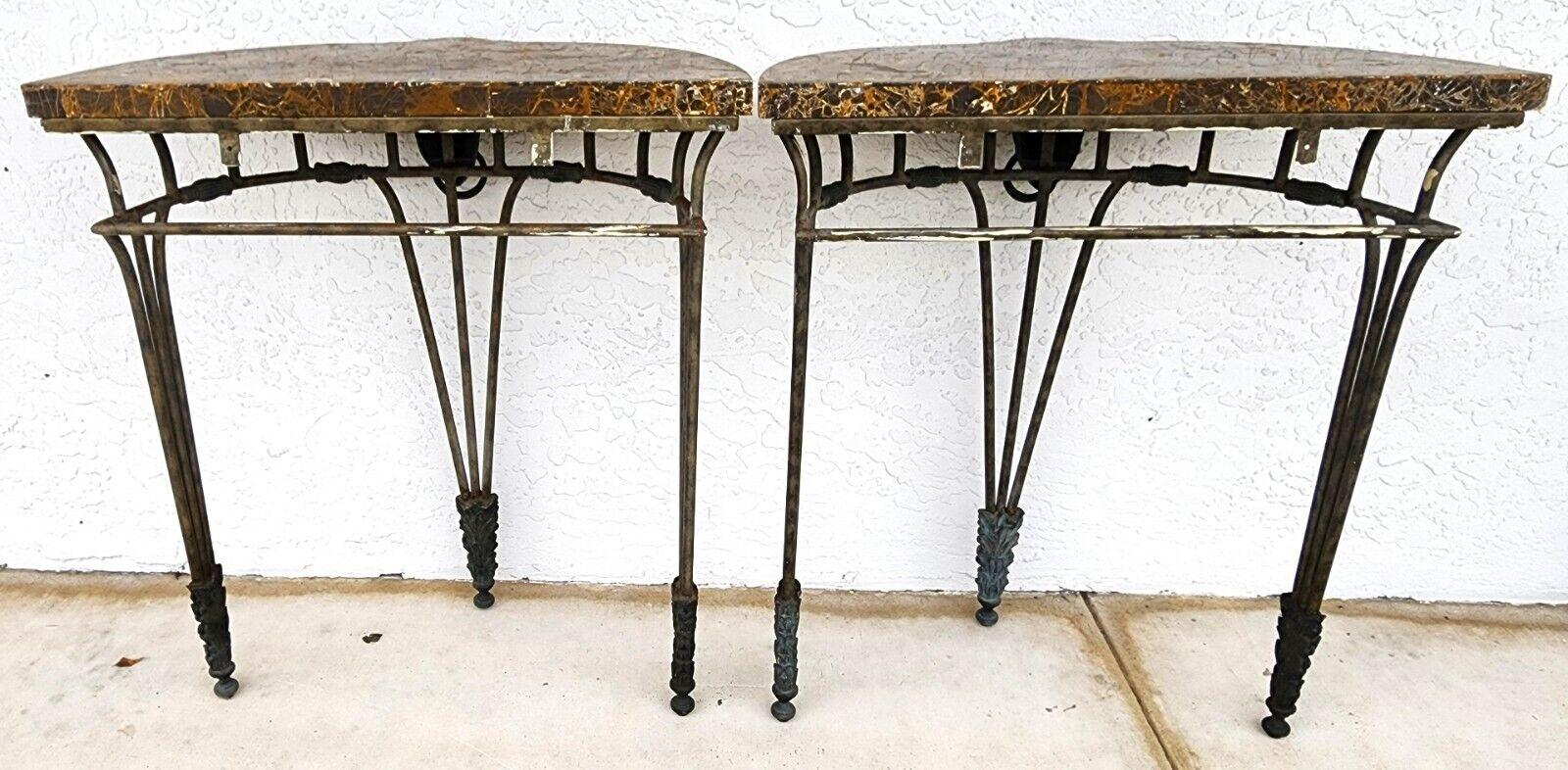 French Console Tables Bronze Tessellated Marble by MAITLAND SMITH - a Pair For Sale 4